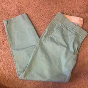 J. Crew teal stretch ankle pant in size 4